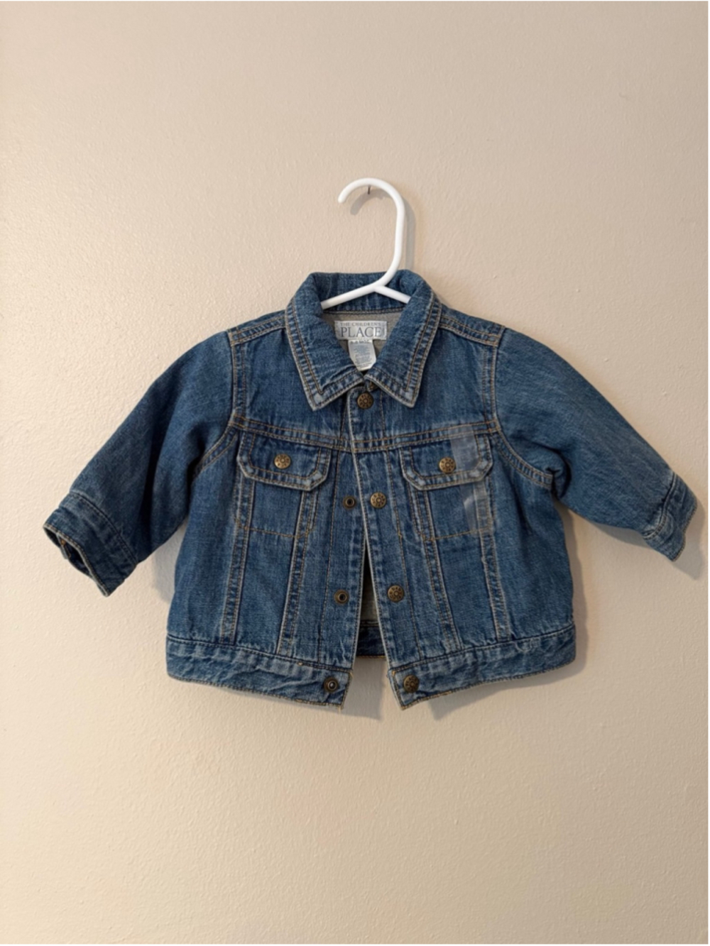 The Children's Place Denim Jean Jacket Baby Green Bay Packers